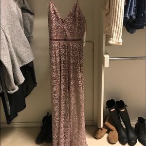 lilac embroidered gown